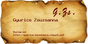 Gyurics Zsuzsanna névjegykártya